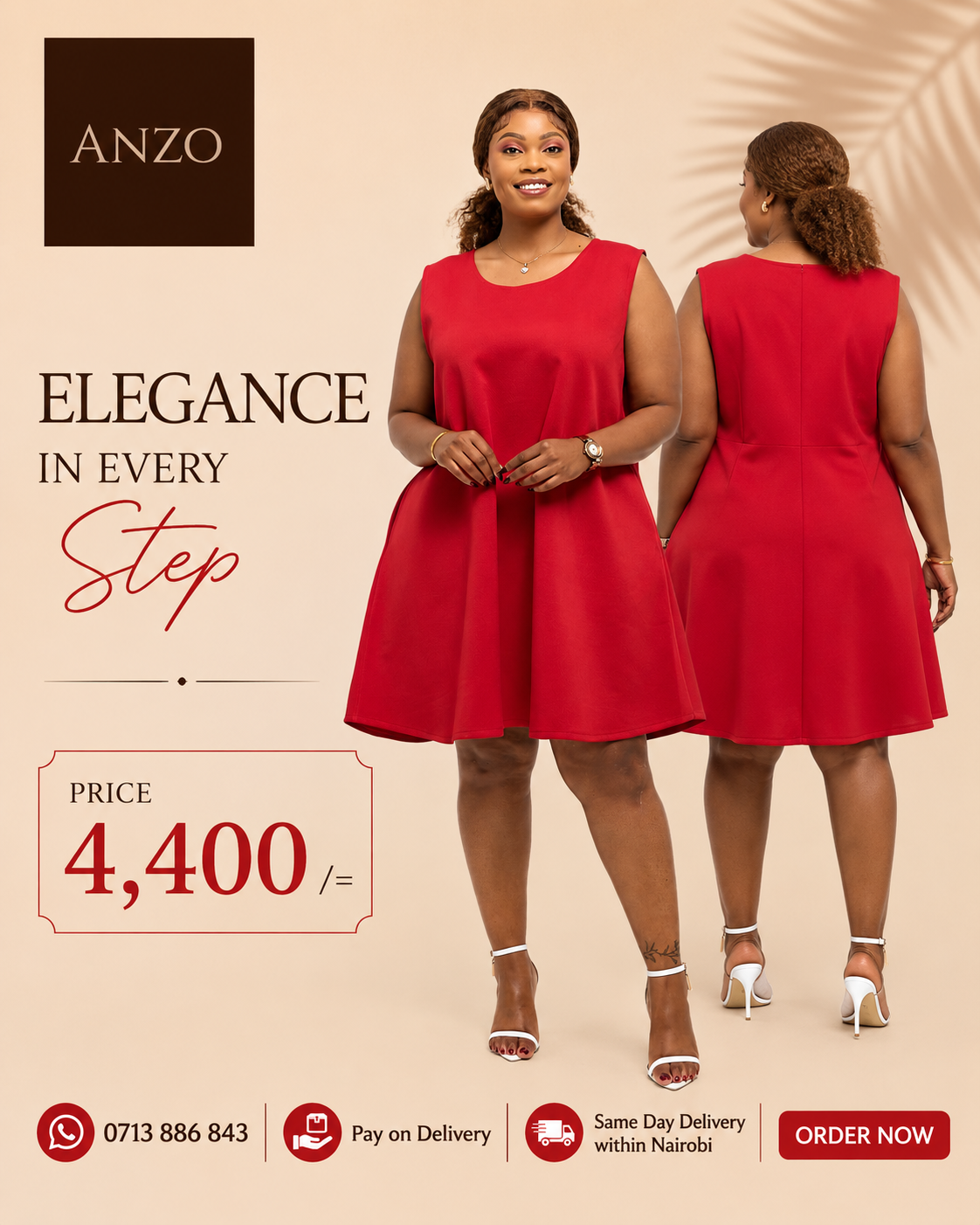 Red A-Line Dress